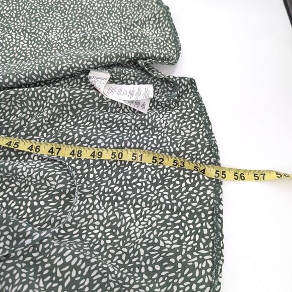 Missguided Green Abstract Pattern Puff Sleeve V-Neck Wrap Maxi Dress Size 8 - Picture 9 of 9